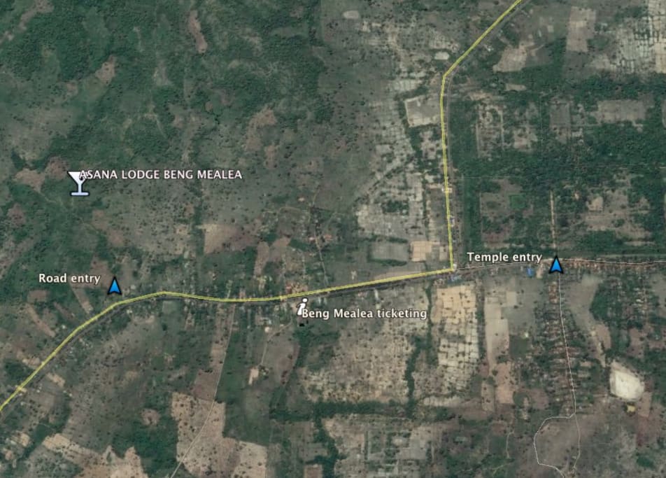 Our location next to Beng Mealea Temple