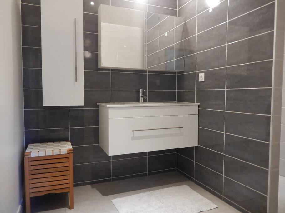 salle d'eau avec douche italienne