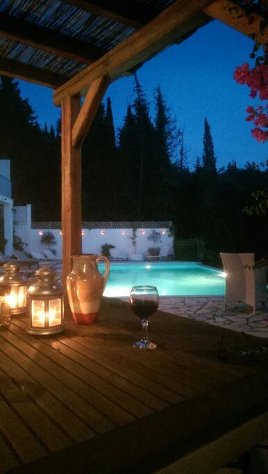 Pool at night