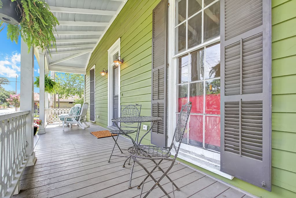 Front shared porch, perfect for morning coffee.