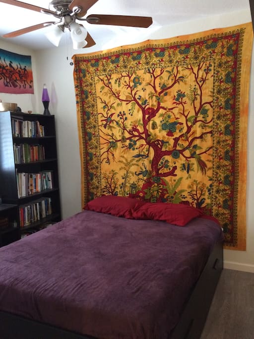 Queen Size Bed, Ceiling Fan, Central Heat and Air.