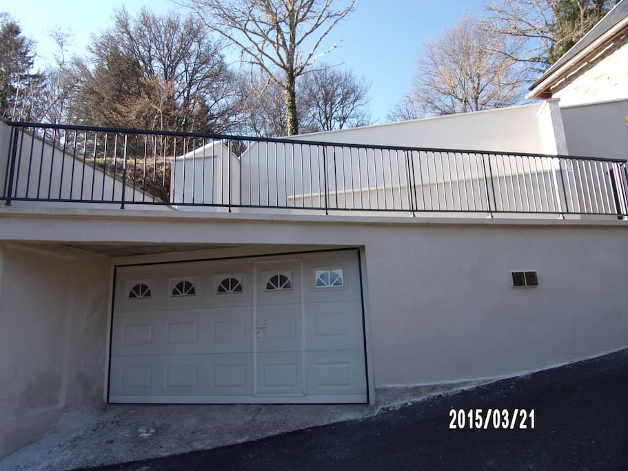 garage terrasse au dessus