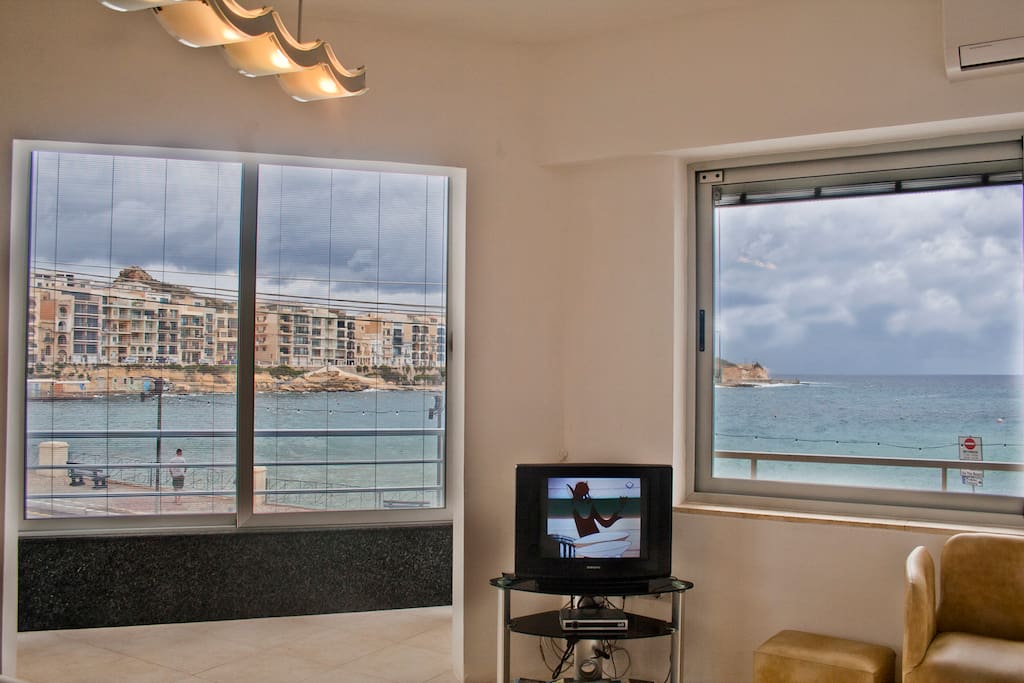 Sea view from living area.