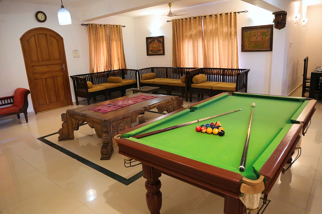 Living Area with Pool Table
