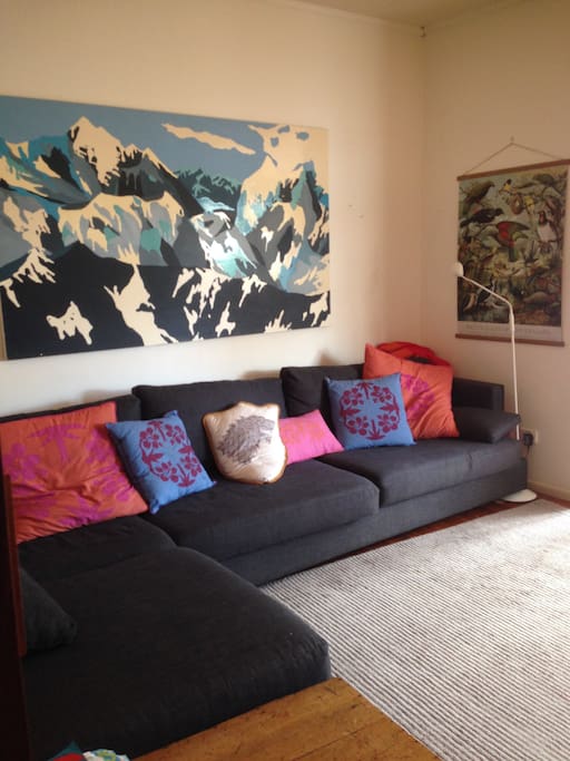 Large couch, for watching large TV, Netflix etc