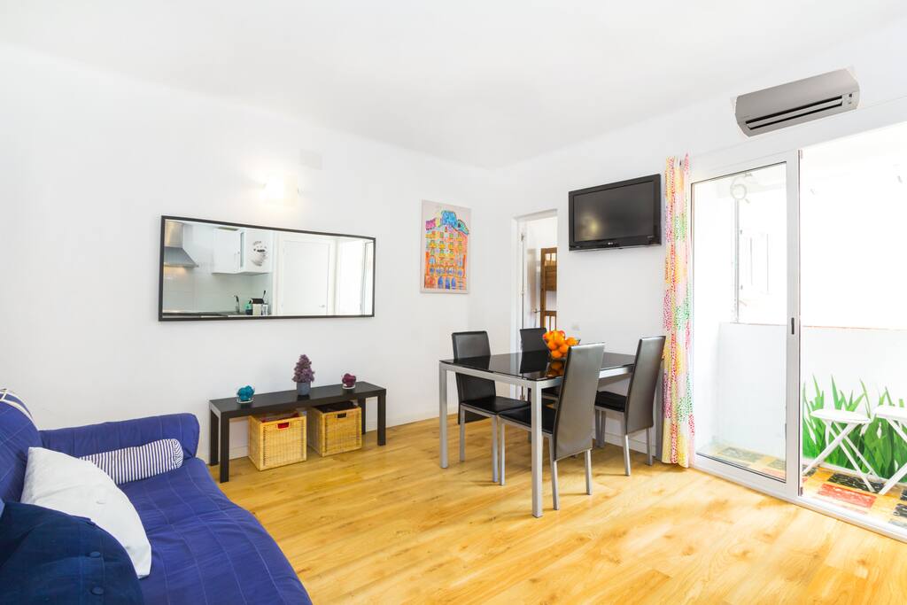 Living room with air conditioning
