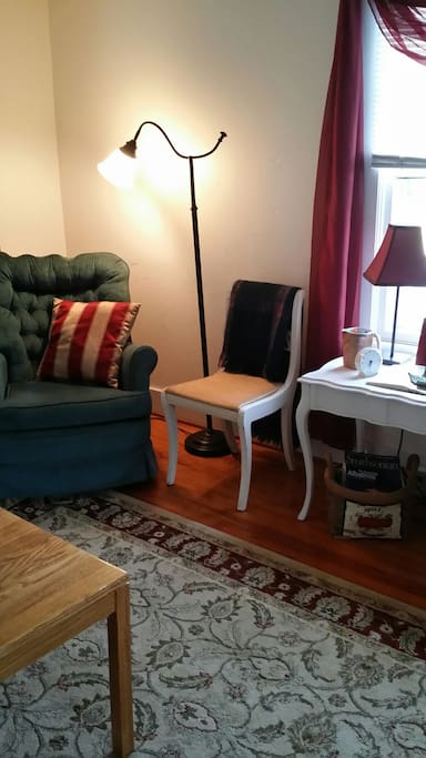 View of livingroom's reading corner.