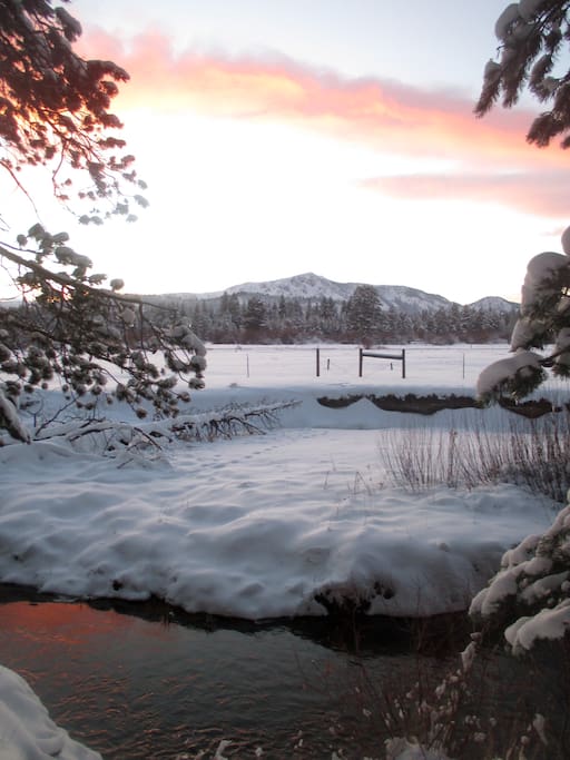 View of Mt. Tallac behind the Truckee River