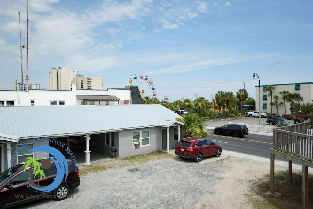 View Of the Green Court Properties and Parking Lot