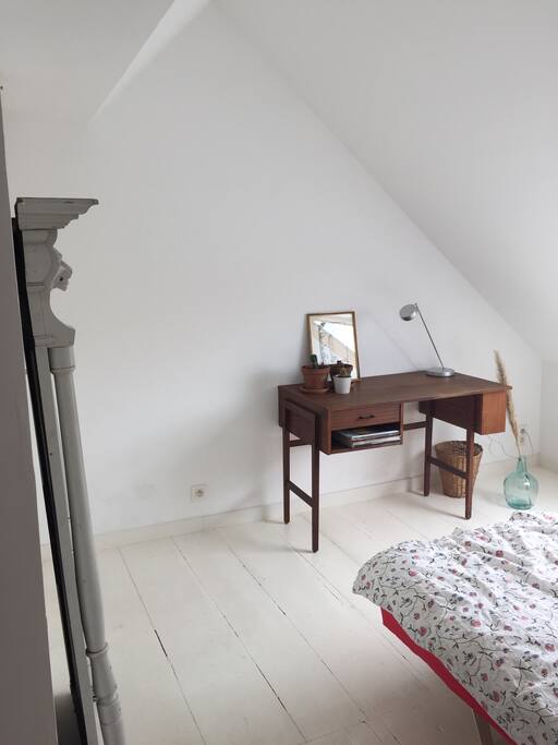 The desk in your room( a chair is there).