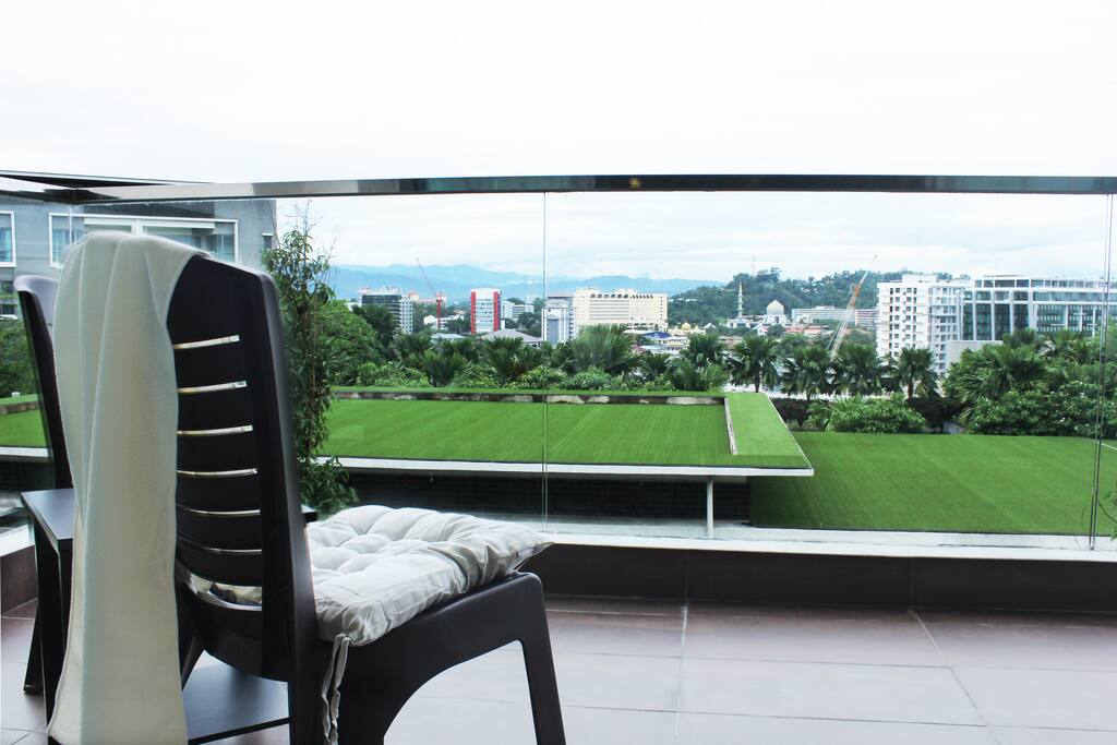 Balcony with garden view