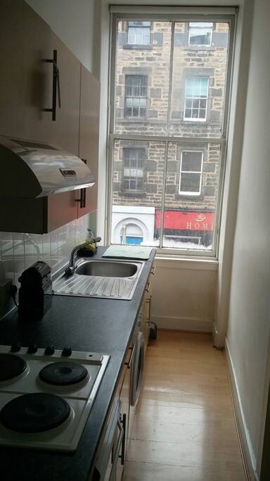 Our kitchen, with views onto the street