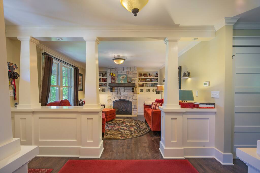 Entry and "Fireplace Room"