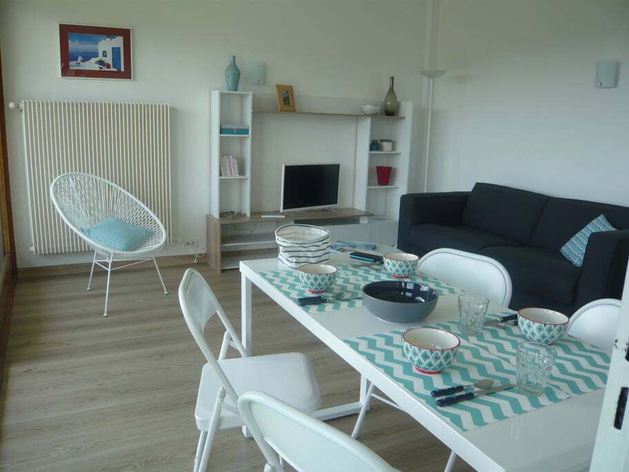 Séjour ouvert sur grand balcon