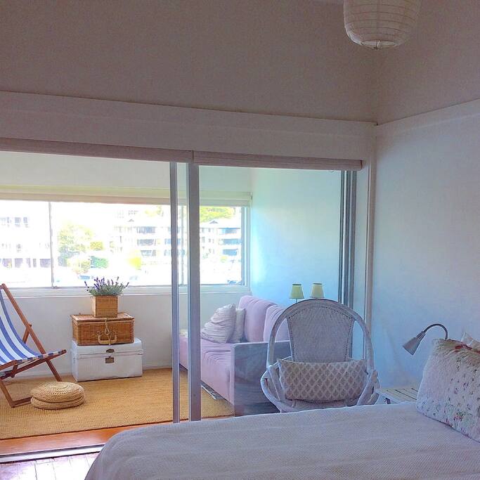 Views of Sydney harbour off bedroom.