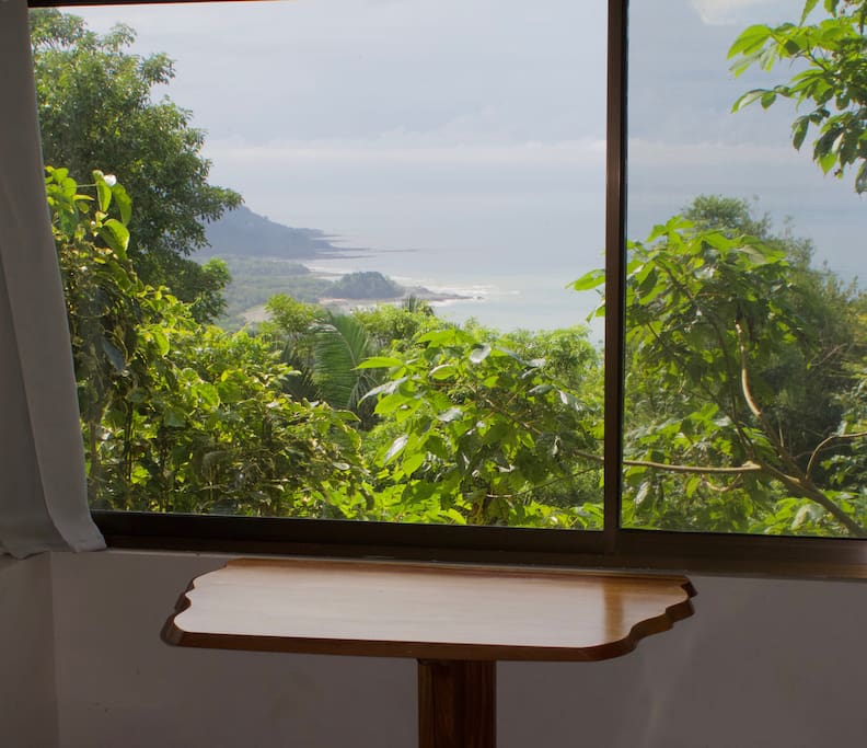 Eat your meals here overlooking Mal Pais and the Pacific Ocean.