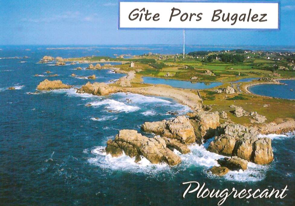 Situation du gîte sur la côte
