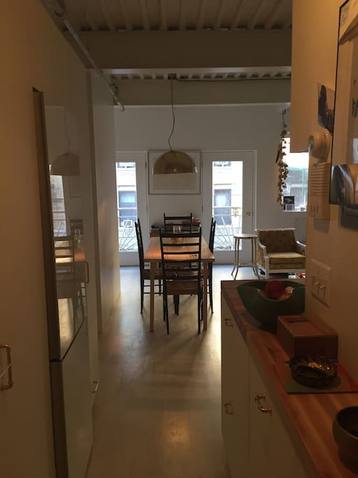as soon as you walk in, you are greeted with sunlight