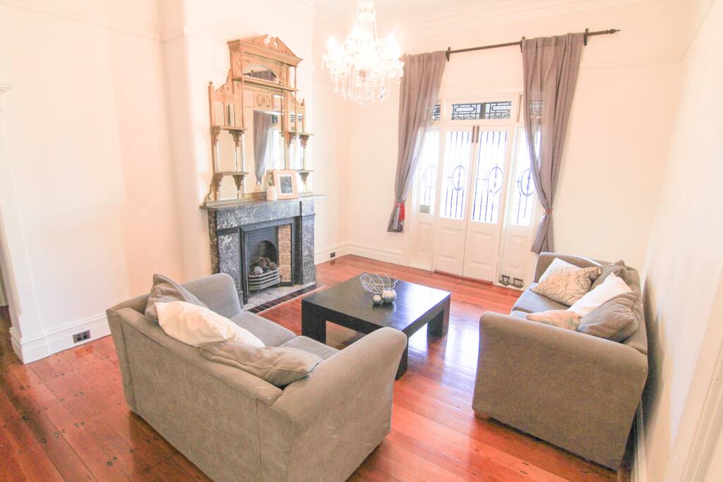 Another living area, antique drama however with modern living amenities.