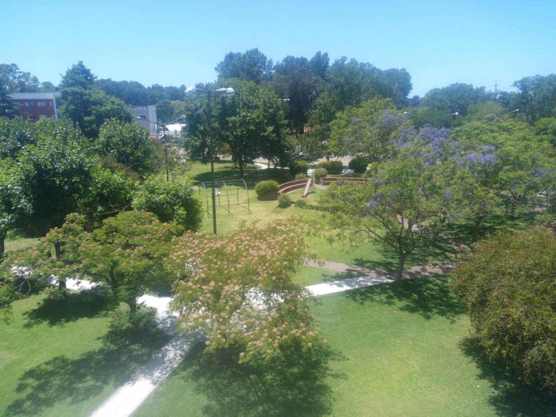 Bright apartment with a beautiful view of the park