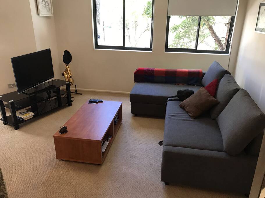 Comfy lounge for watching movies and relaxing
