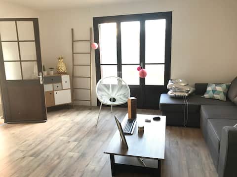 F3 with private pool, ground floor of a charming house
