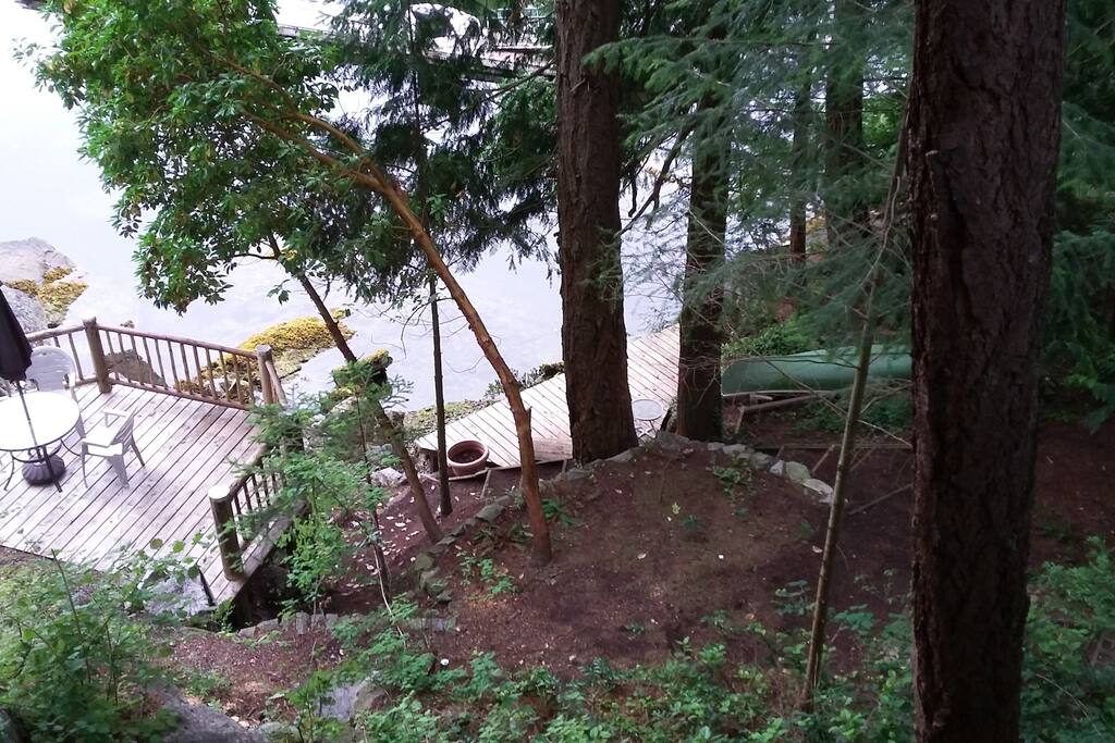 looking down from upper deck