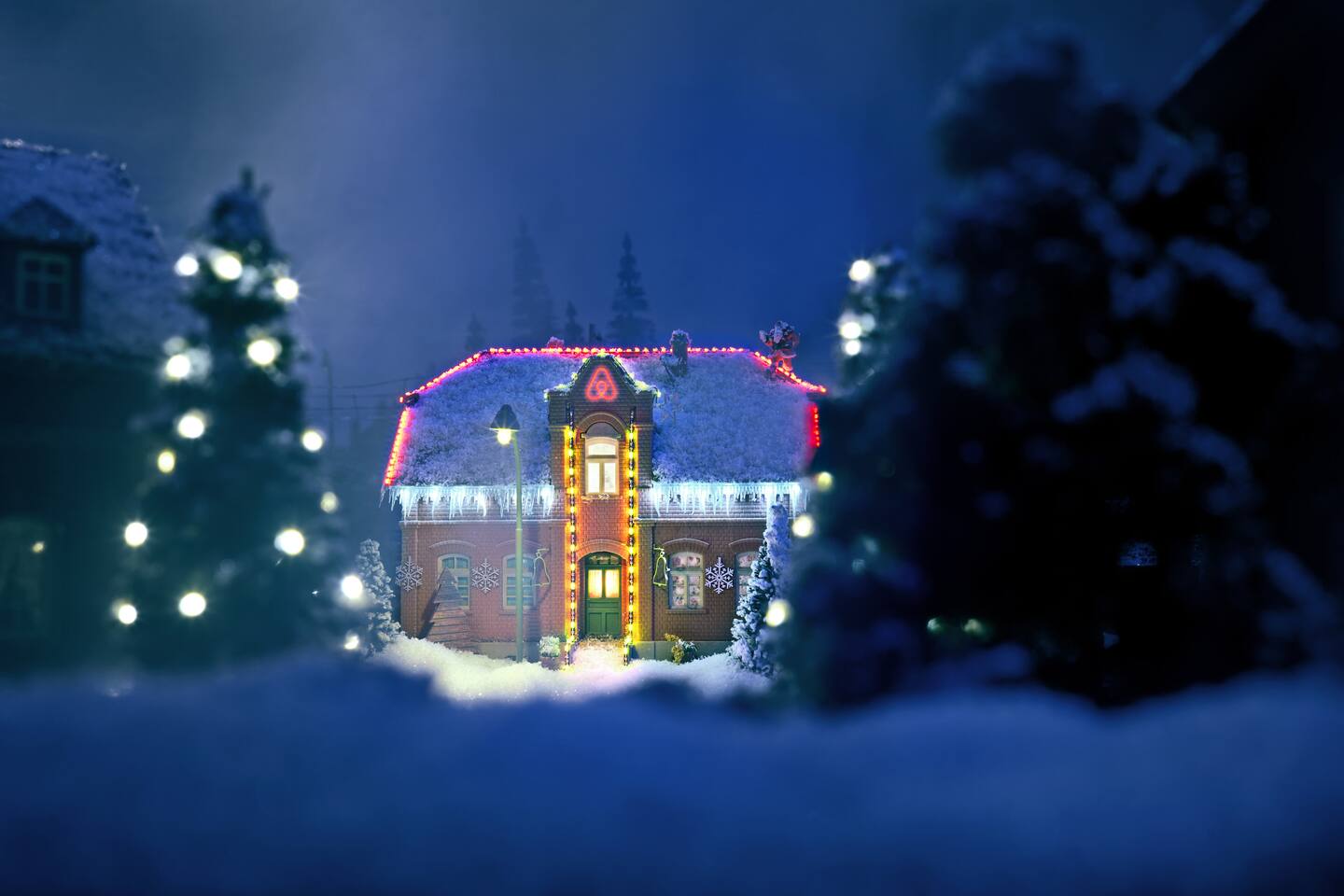 The tiniest home ever to be listed on Airbnb is a classic redbrick German family home - shrunk down to a height of a small lunchbox.