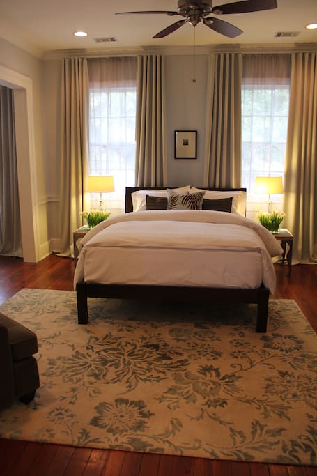 Large Bedroom with both a sitting and dressing area