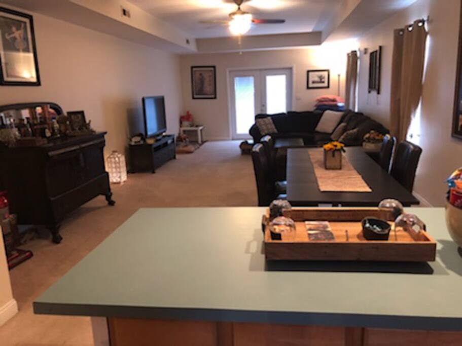 Living Room with 50" TV, and lots of seating