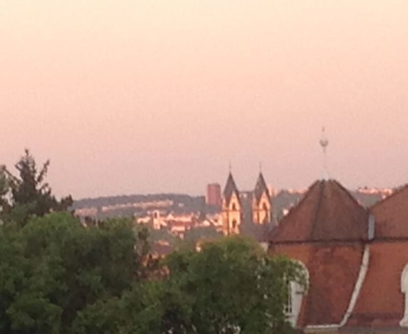 Blick von der Wohnung: Sonnenuntergang / View from the apartment