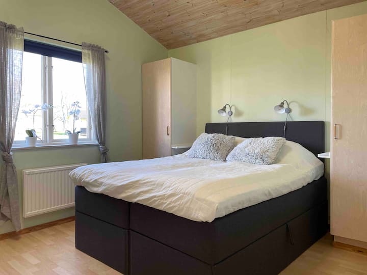 Bedroom 1 with a comfortable continental bed 160cm