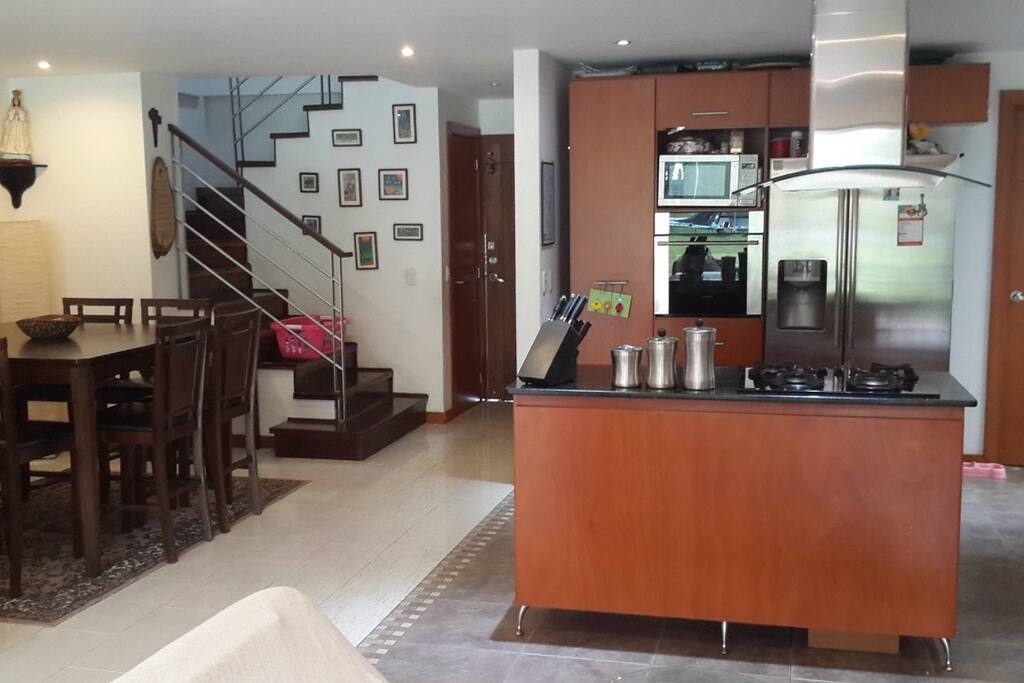 Dining room/kitchen/stairs