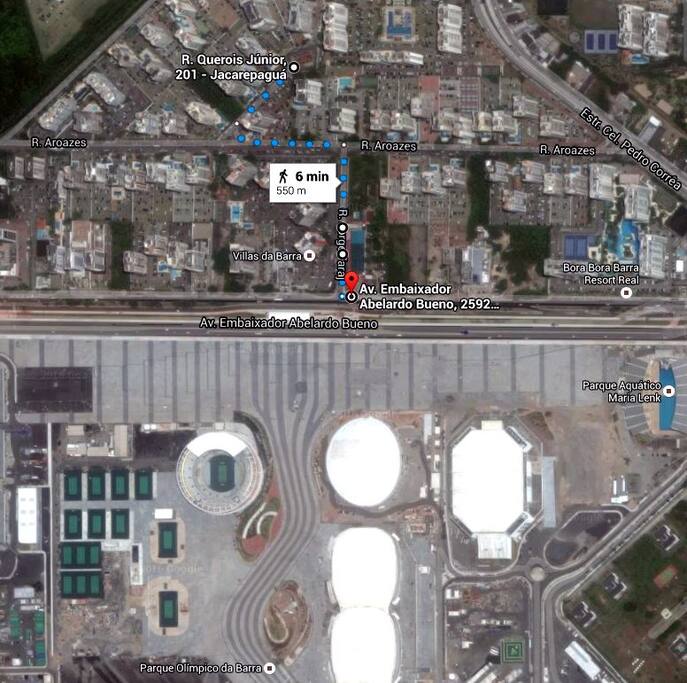 550 meters from the games.