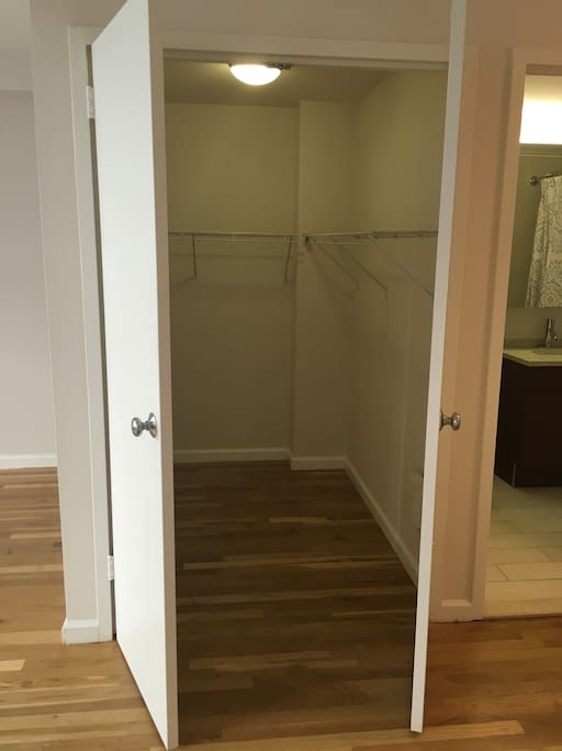 Huge closet and drawer space (picture taken from move in date but it will be cleared for you)
