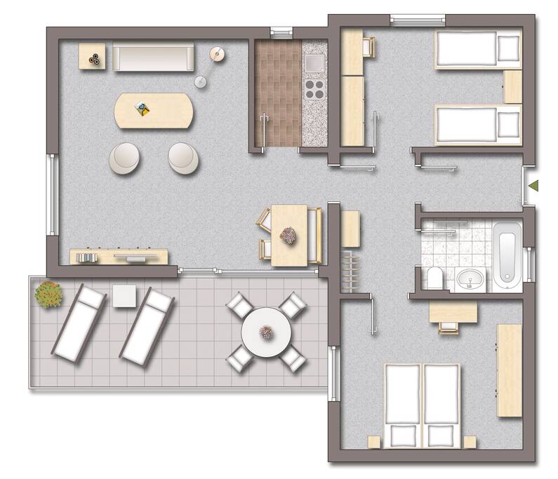 Grundriss Ferienhaus Kastanie