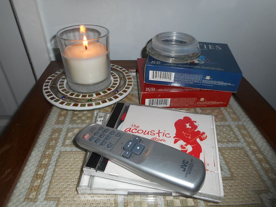 Set the mood with music and candlelight.