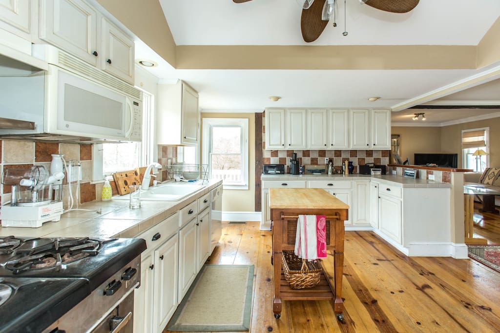 Kitchen with commercial gas stove