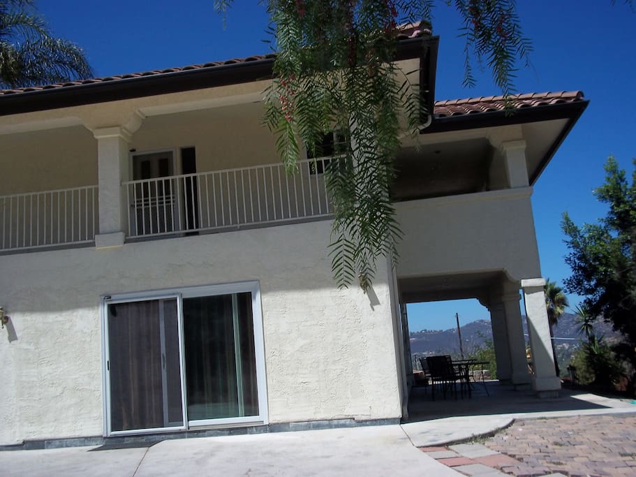 Lower level covered patio