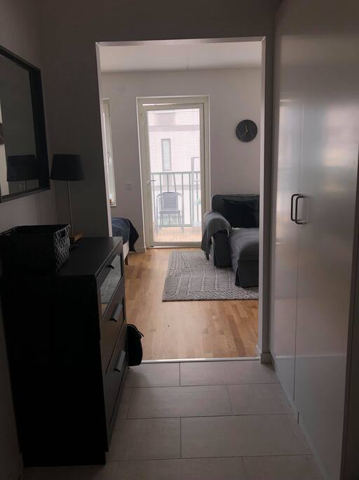Entrance, beaureu for guests.