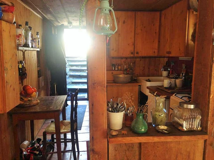 The Kitchen. (Front Entrance in the background)