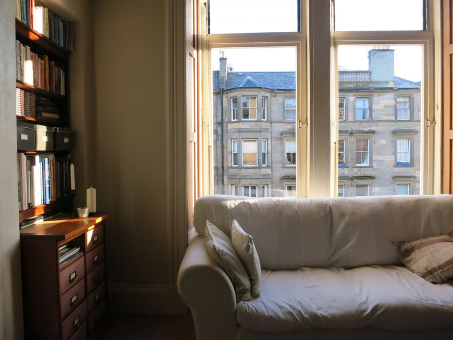 Lounge view to buildings across the street