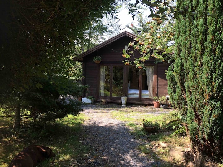 Idyllic log cabin at the foot of Snowdon