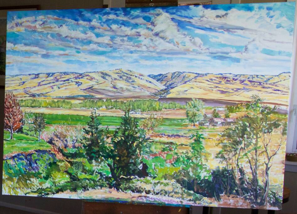 Hill's art adorns the home