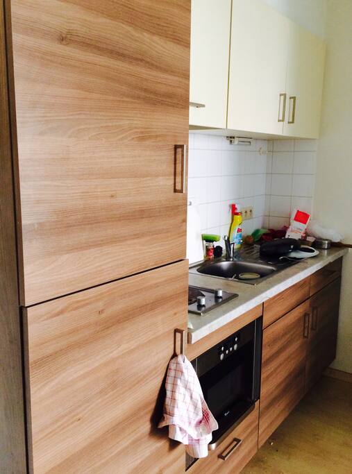 Kitchen with fridge