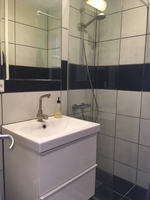 Bathroom with separate shower