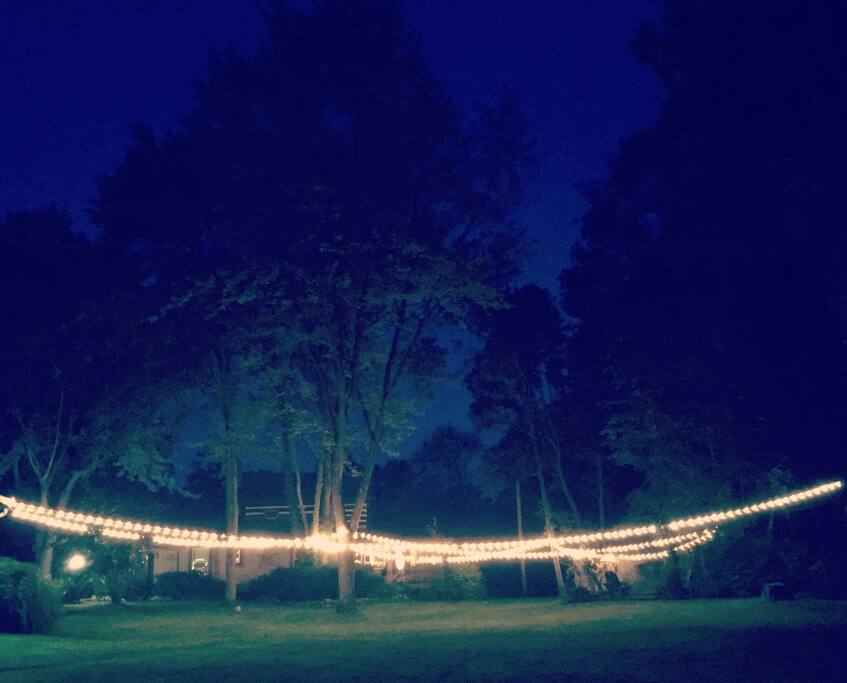Backyard at night!