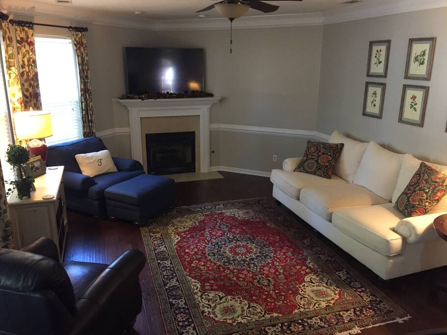 living area. 4k 62 inch television