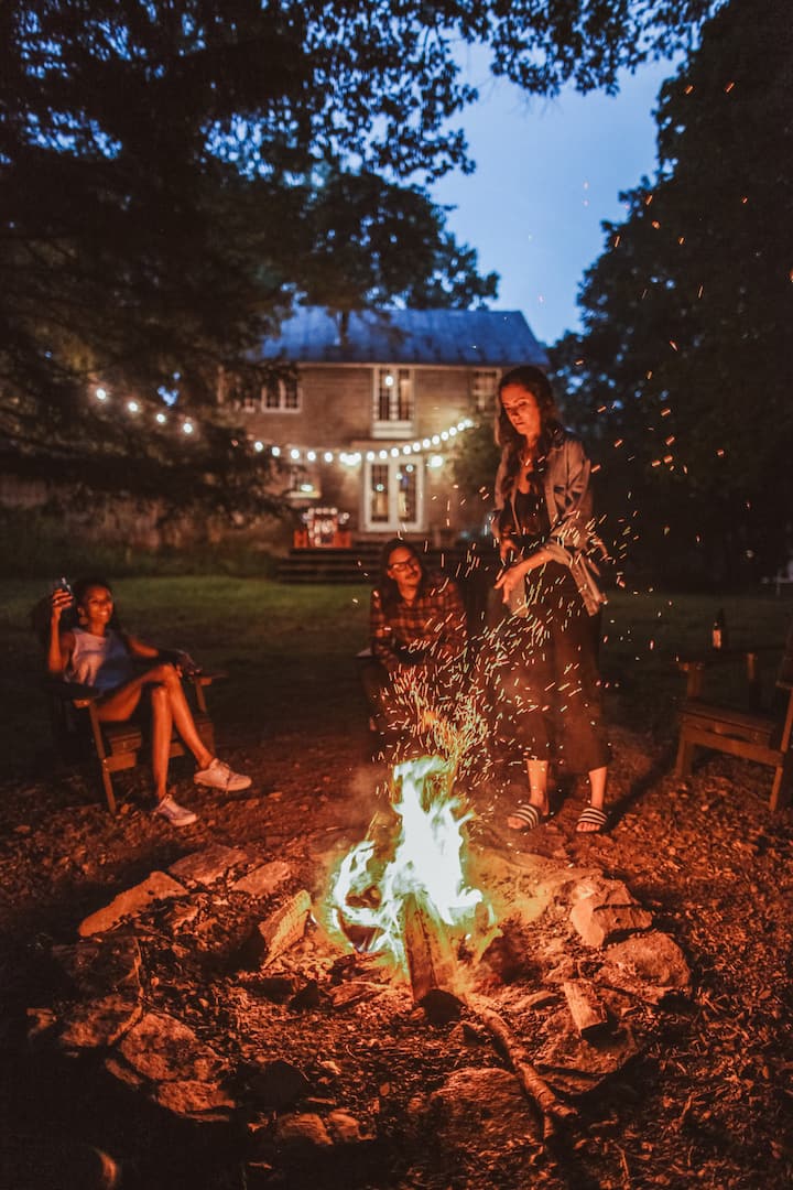 Gather around the fire for a round of 'smores and please be mindful of our neighbors an extra mindful after 9pm.