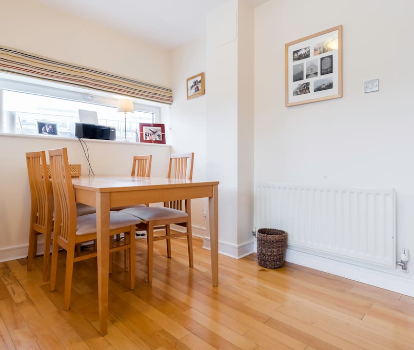 The dining space with plenty of room for 4 people